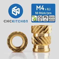 CNCKitchen Threaded Inserts M4 Standard 50pk