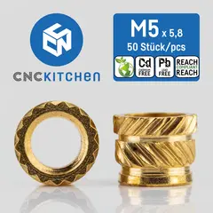 CNCKitchen Threaded Inserts M5 Short 50pk