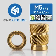 CNCKitchen Threaded Inserts M5 Standard 50pk