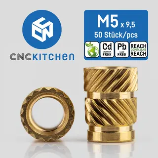 CNCKitchen Threaded Inserts M5 Standard 50pk