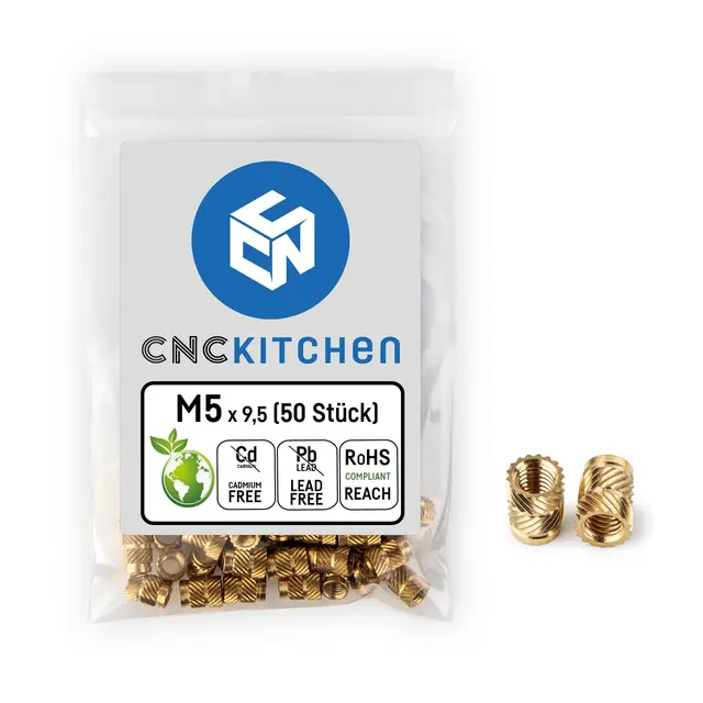 CNCKitchen Threaded Inserts M5 Standard 50pk 