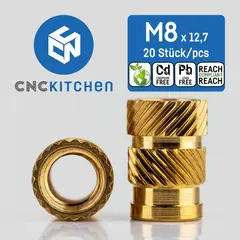 CNCKitchen Threaded Inserts M8 Standard 20pk
