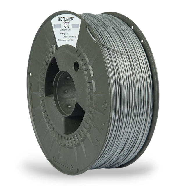 The Filament PETG, by Spectrum Filaments Silver Aluminium 