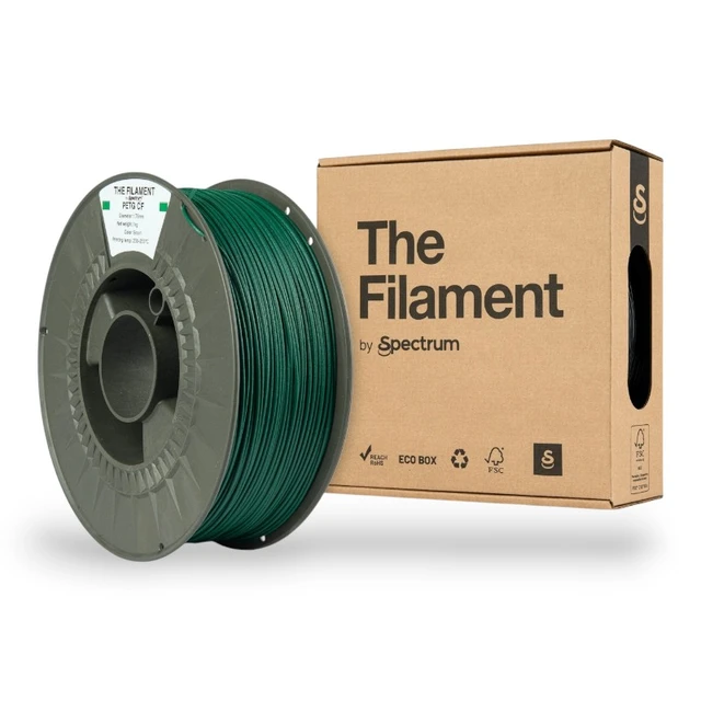The Filament PETG-CF, by Spectrum Green 