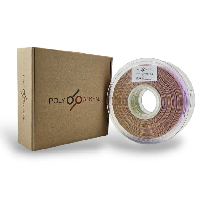 Polyalkemi PLA Silk TriColor Gold Green Purple 