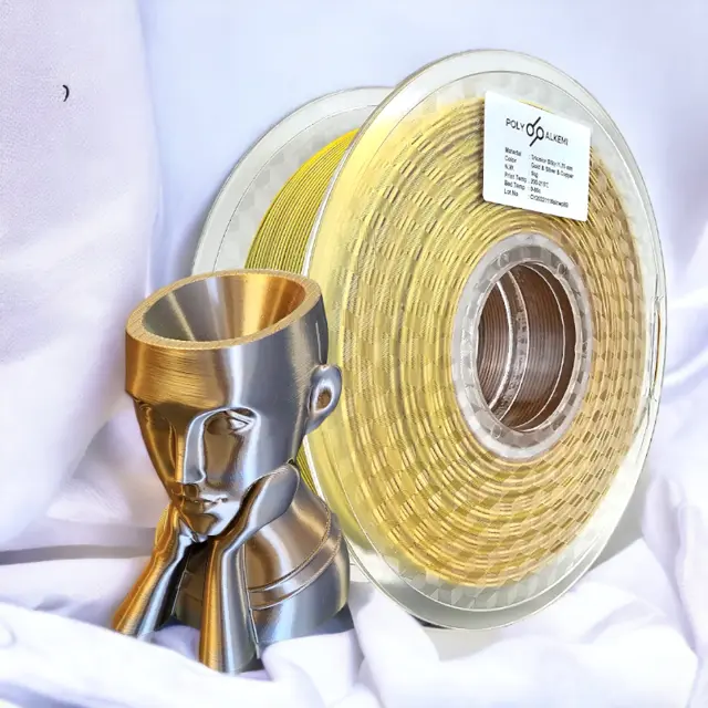Polyalkemi PLA Silk TriColor Gold Silver Copper 