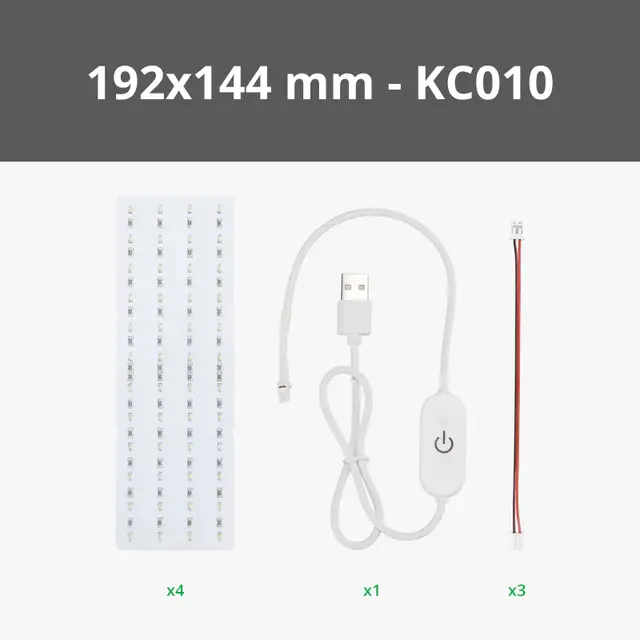 Lithophane LED Backlight Board Kit 192x144 (4pck) 