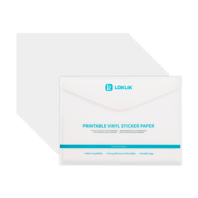 LOKLiK Matte Printable Vinyl Sticker Paper A4 20pk 