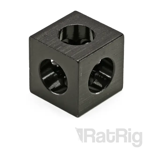 RatRig Corner Connector - Three Way Cube For 2020 - Black 