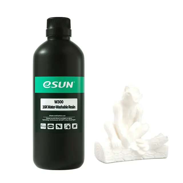 eSun W300 PLA Water Washable Resin 1kg White 