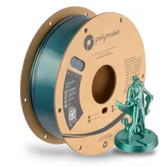 Polymaker PolyLite Dual Silk PLA Jadeite (Silk Green/Silk Chrome)