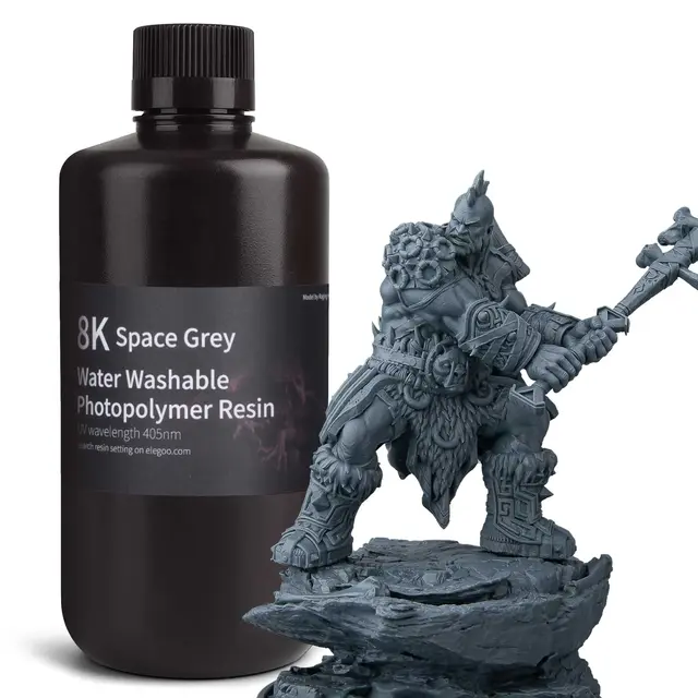 Elegoo Water Washable 8K Resin 1kg Space Grey 