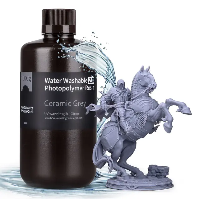 Elegoo Water Washable Resin V2 1kg Ceramic Grey 